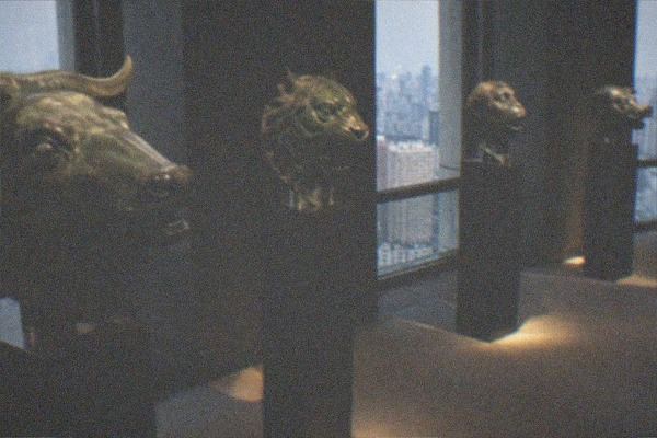 Sculpture gallery with classical statues and skylight illumination in a Chinese art museum